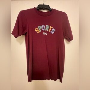 Cotton On Maroon Sports NYC Tee
